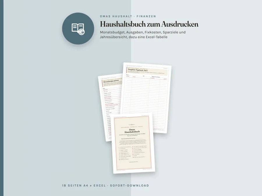Omas Haushaltsbuch zum Ausdrucken