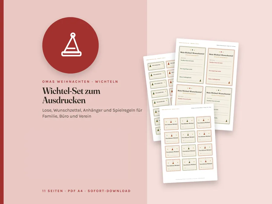 Omas Wichtel-Set zum Ausdrucken